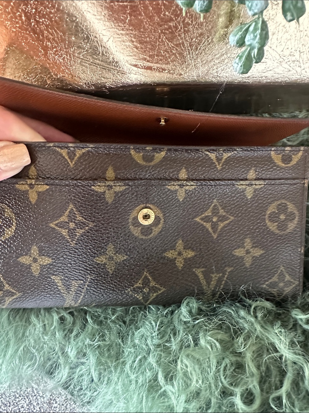 Louis Vuitton Monogram Canvas Wallet in Brown and Gold - Picture 8 of 14